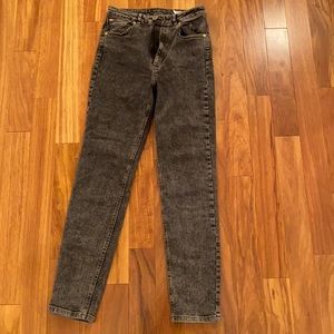 ASOS gray-washed high-rise jeans